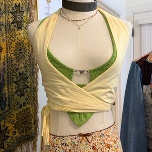 Garage pastel Yellow Halter Top